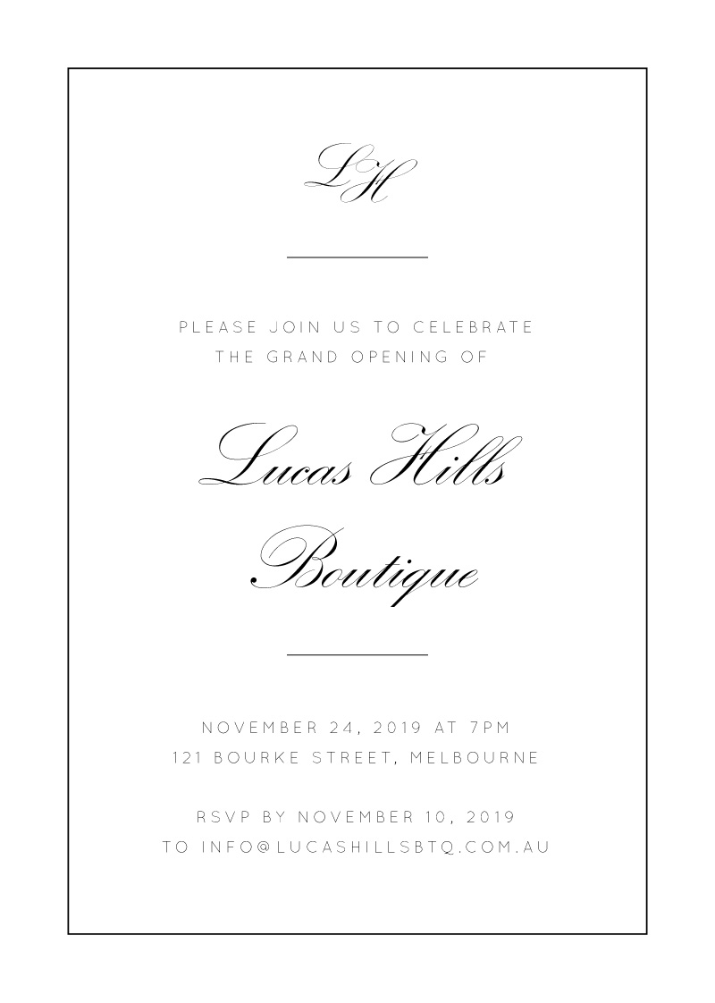 Into the Line - Corporate Event Invitations