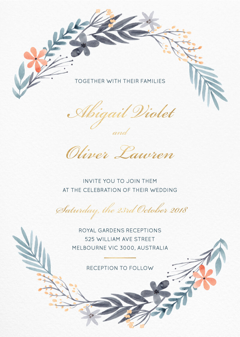 Great Dixter Wedding Invitations - Foil Stamp design preview