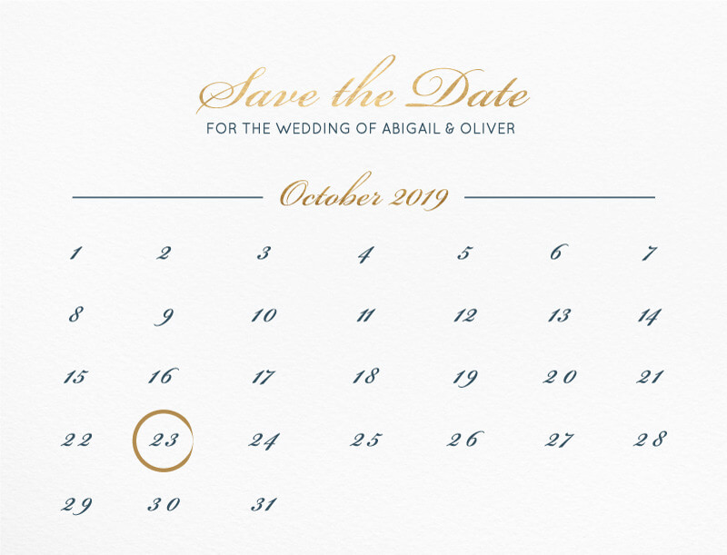 Great Dixter Save The Date - Foil Stamp design preview