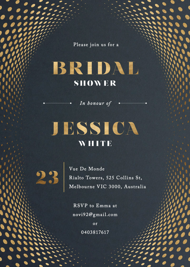 Bridal And Shine Bridal Shower Invitations - Colour Stock + Foil design preview