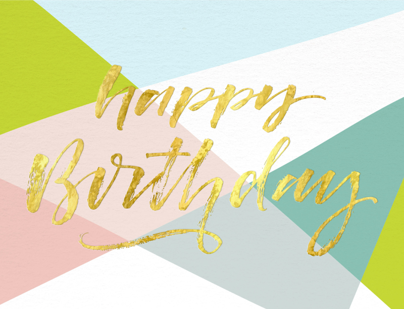 Birthday Pattern Birthday Cards - Flat Foil design preview