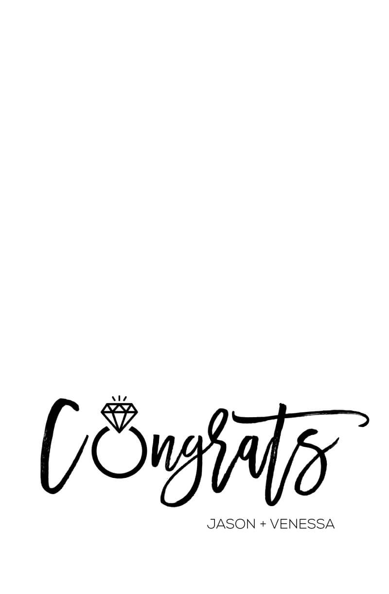 Black Script Wedding Cards - Flat Foil design preview