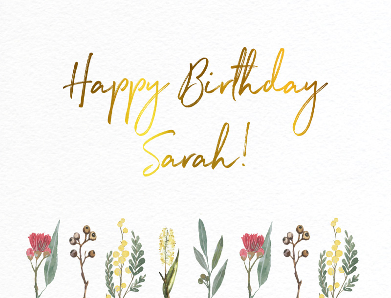Native Birthday Cards - Flat Foil design preview