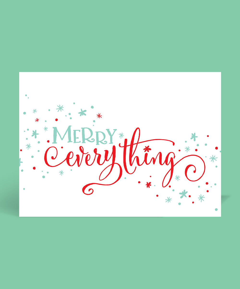 Merry Everything Christmas Cards - Digital Printing design preview