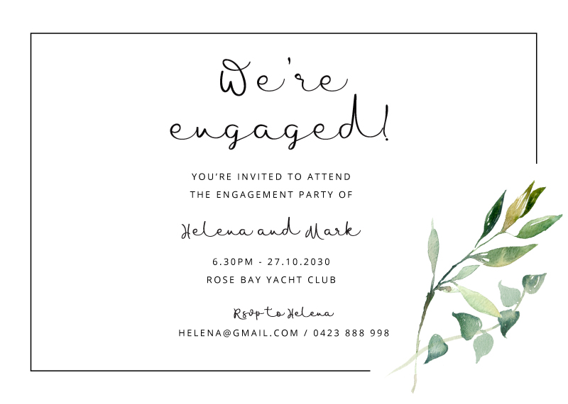 Garden Window - Engagement Invitations