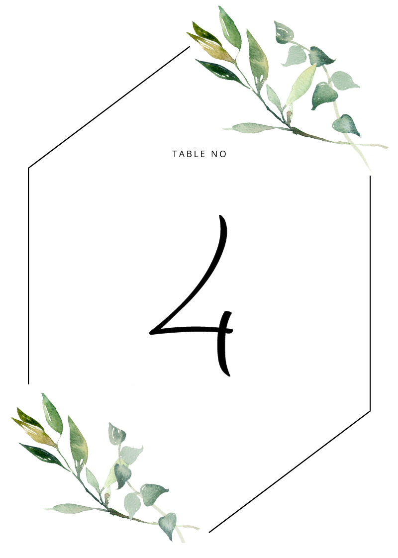 Garden Window - Table Numbers