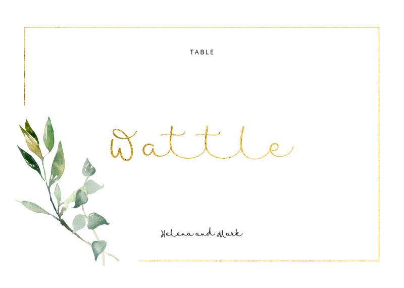 Garden Window Table Numbers - Flat Foil design preview
