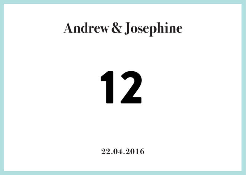 Pastel Pantone Table Numbers - Digital Printing design preview