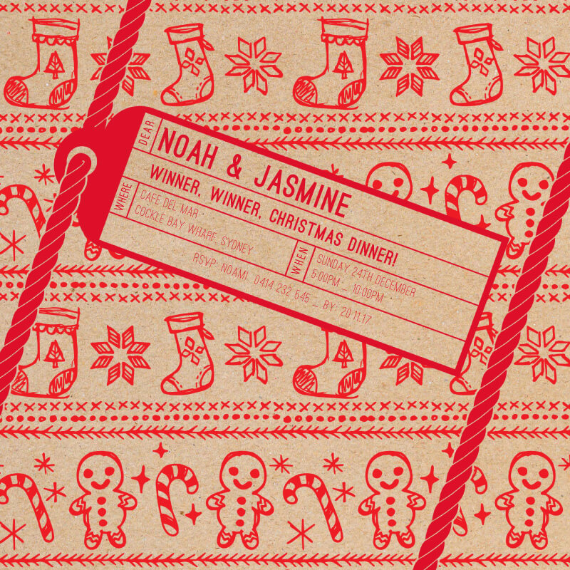 Chrissy Present - Christmas Party Invitations
