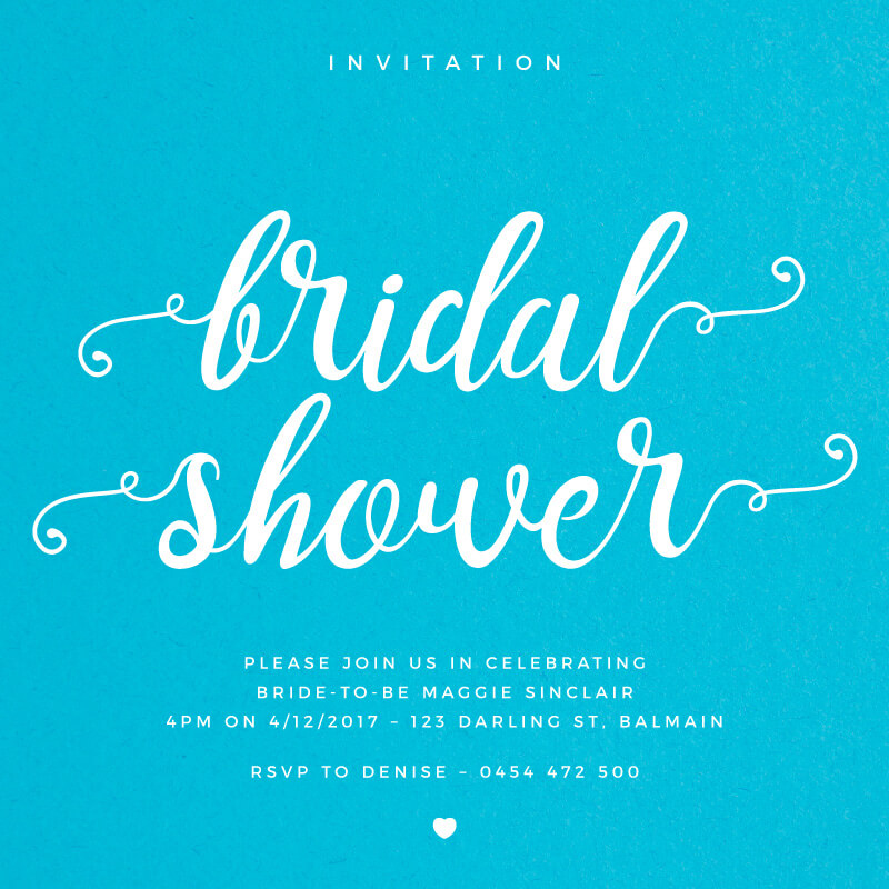 Modern calligraphy - Bridal Shower Invitations