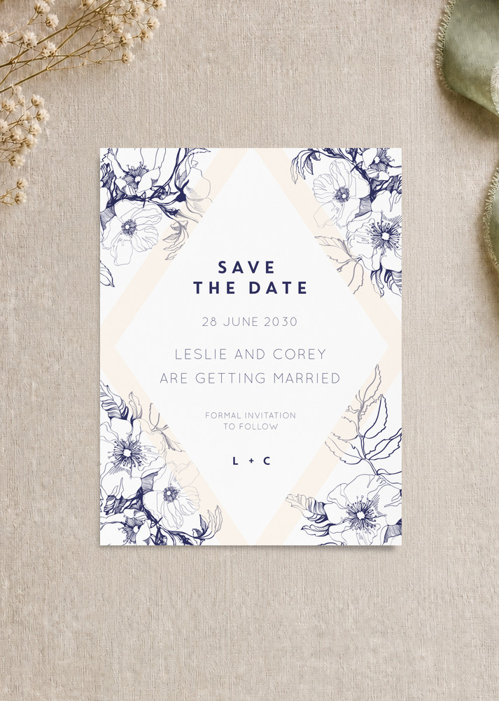 Blue Contour - Save The Date