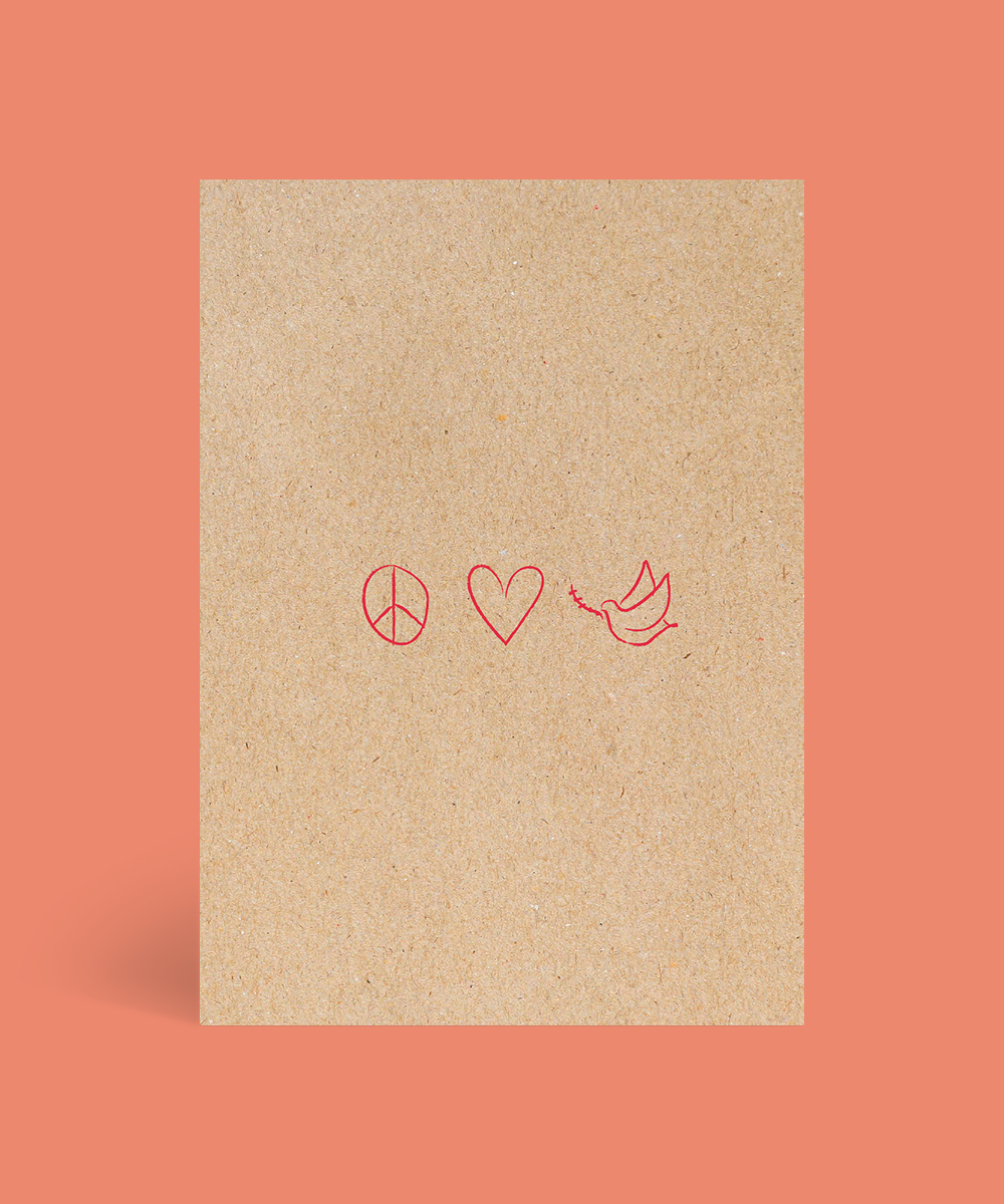 Peace Love And Hope Christmas Cards - Digital Printing design preview