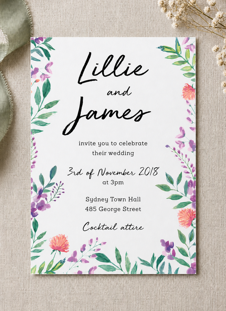 Tuscany Wedding Invitations - Digital Printing design preview
