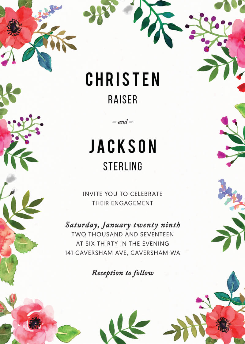 Flos Paradisi - Engagement Invitations