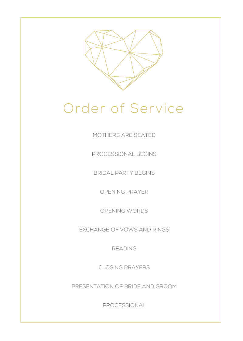 Diamond Love - Wedding Programs