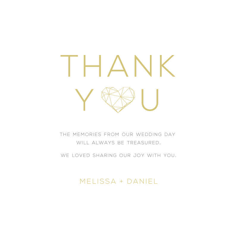 Diamond Love - Wedding Thank You Cards