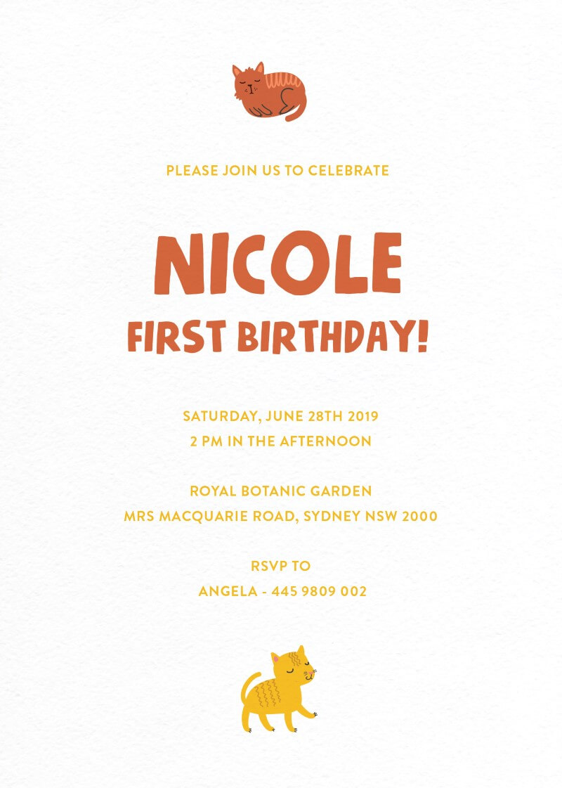 We are Kittens - Birthday Invitations