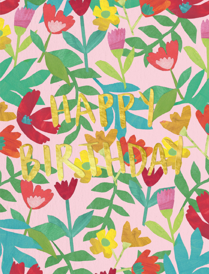 Summer Collage Birthday - Greeting Cards