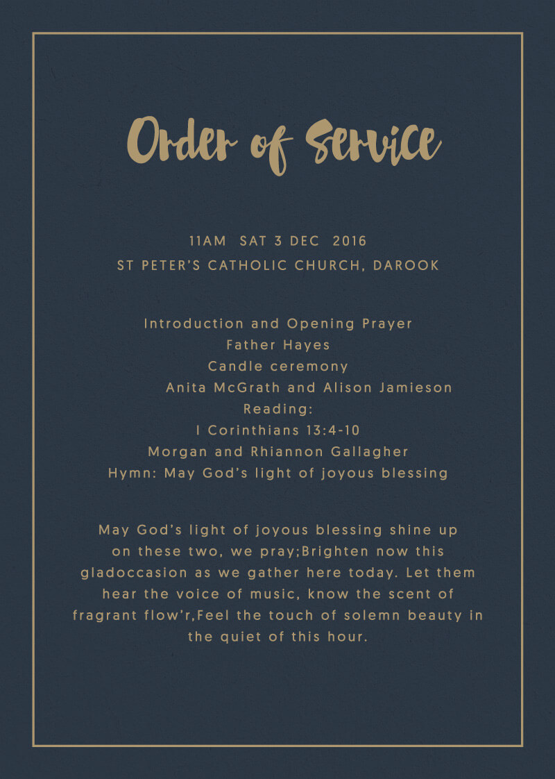 Foil Of Dreams Wedding Programs - Colour Stock + Foil design preview