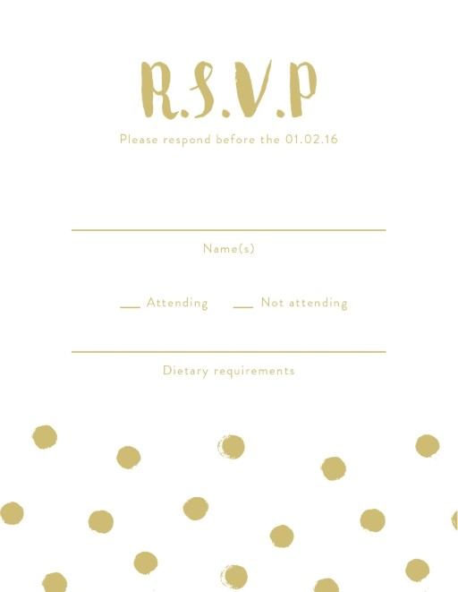 Customise Page Of Spot | Flat Foil | RSVP Cards