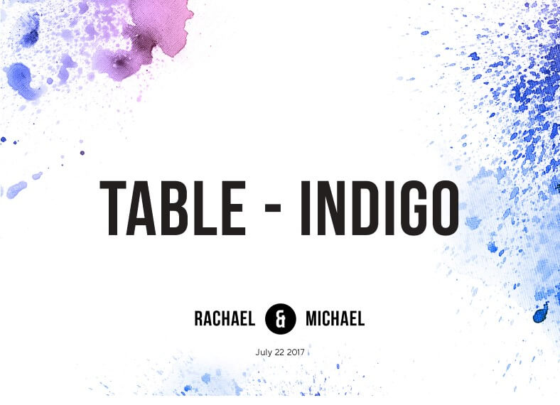 Watercolour Splash Table Numbers - Digital Printing design preview