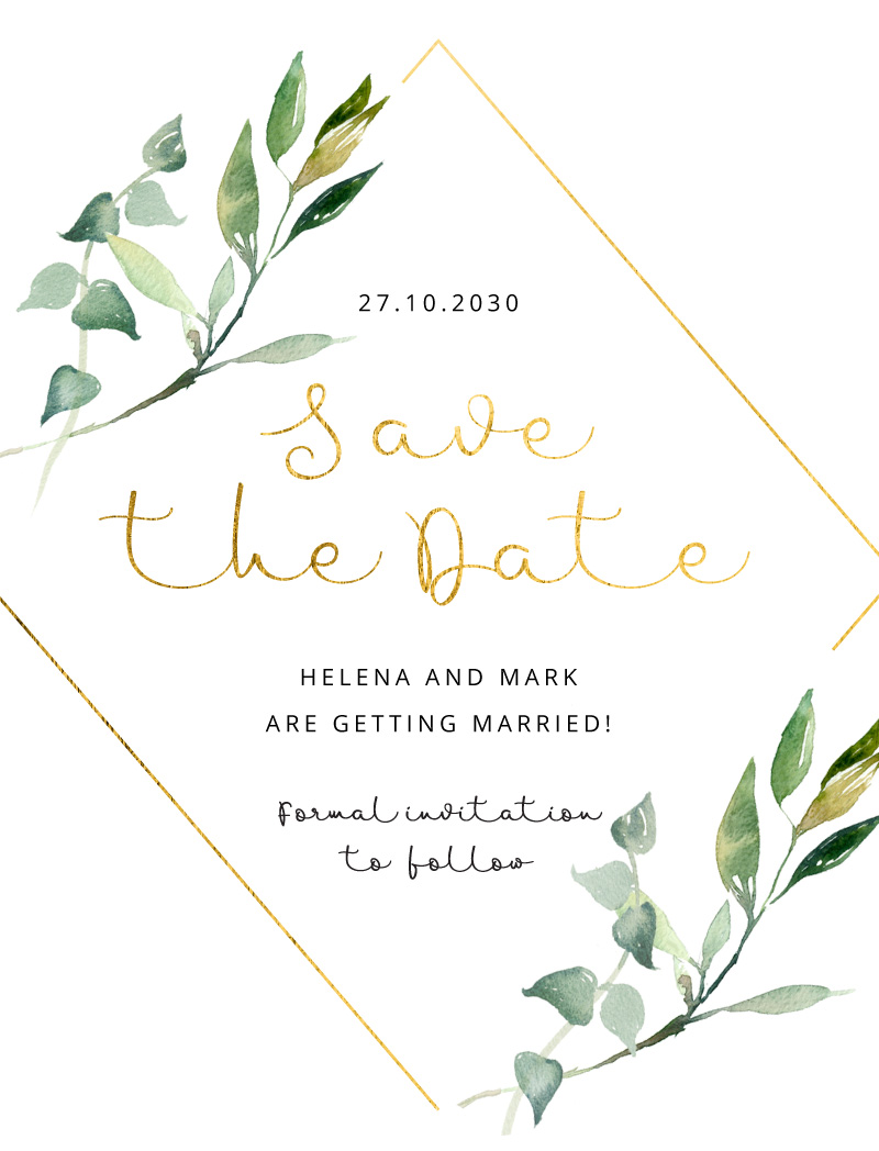 Garden Window - Save The Date