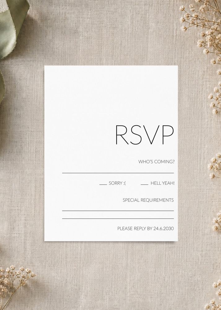 Narrow - RSVP Cards