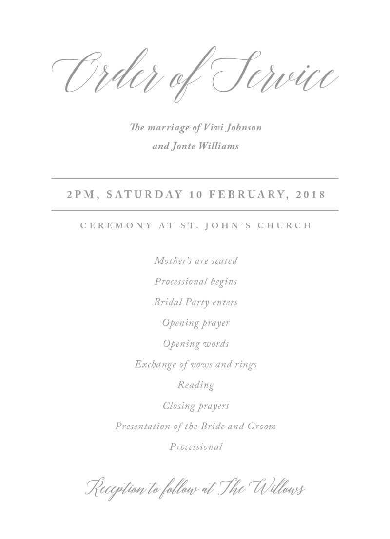Pastel Script Wedding Programs - Digital Printing design preview