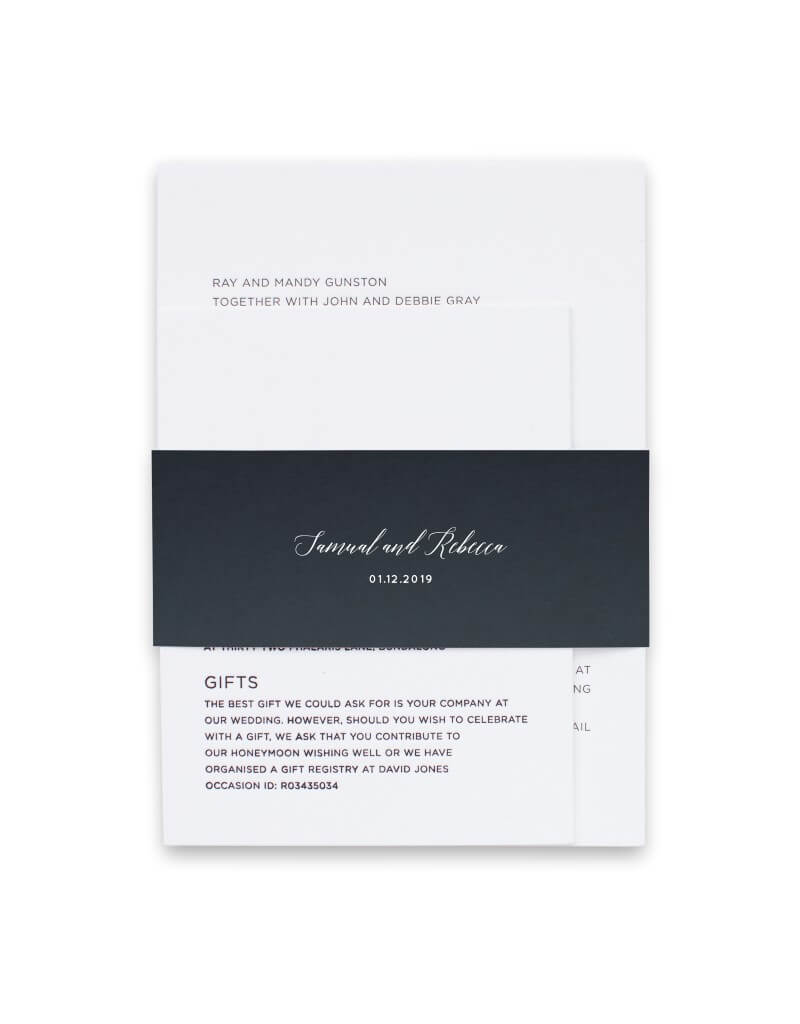 On The Day Belly Bands - White Ink design preview