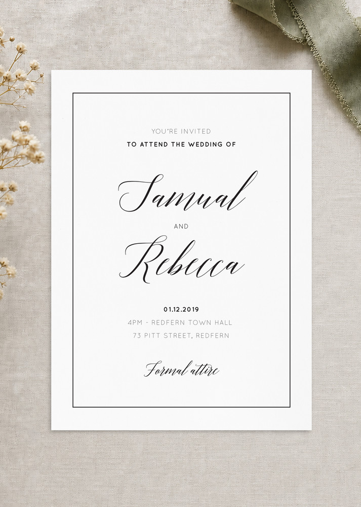 On The Day Wedding Invitations - Digital Printing design preview