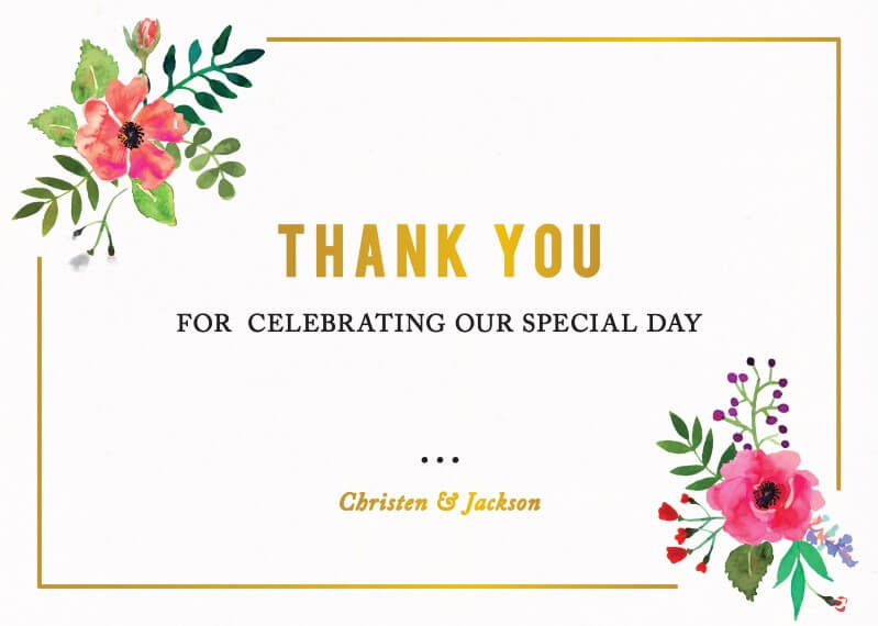Flos Paradisi - Wedding Thank You Cards