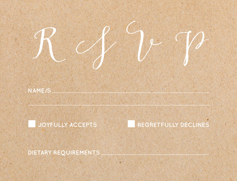 Rustic Romance - RSVP Cards