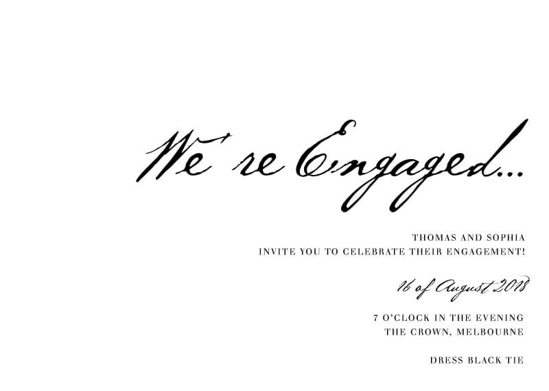 Simple Script - Engagement Invitations