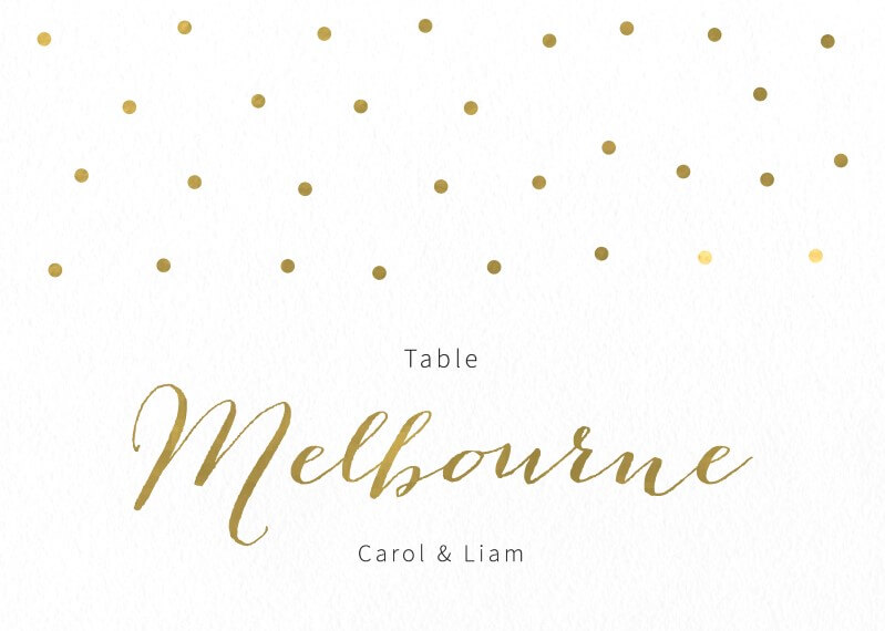 Goldie Dots - Table Numbers