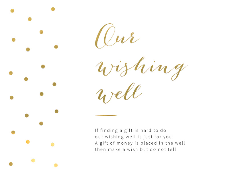 Goldie Dots Wishing Well - Foil Stamp design preview