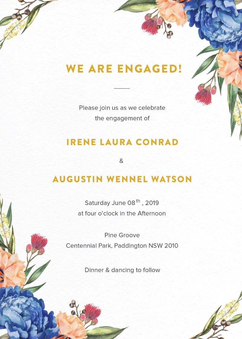 Garden Party - Engagement Invitations