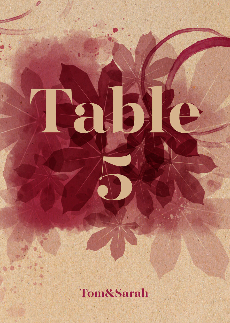 Secret Vineyard Table Numbers - Digital Printing design preview