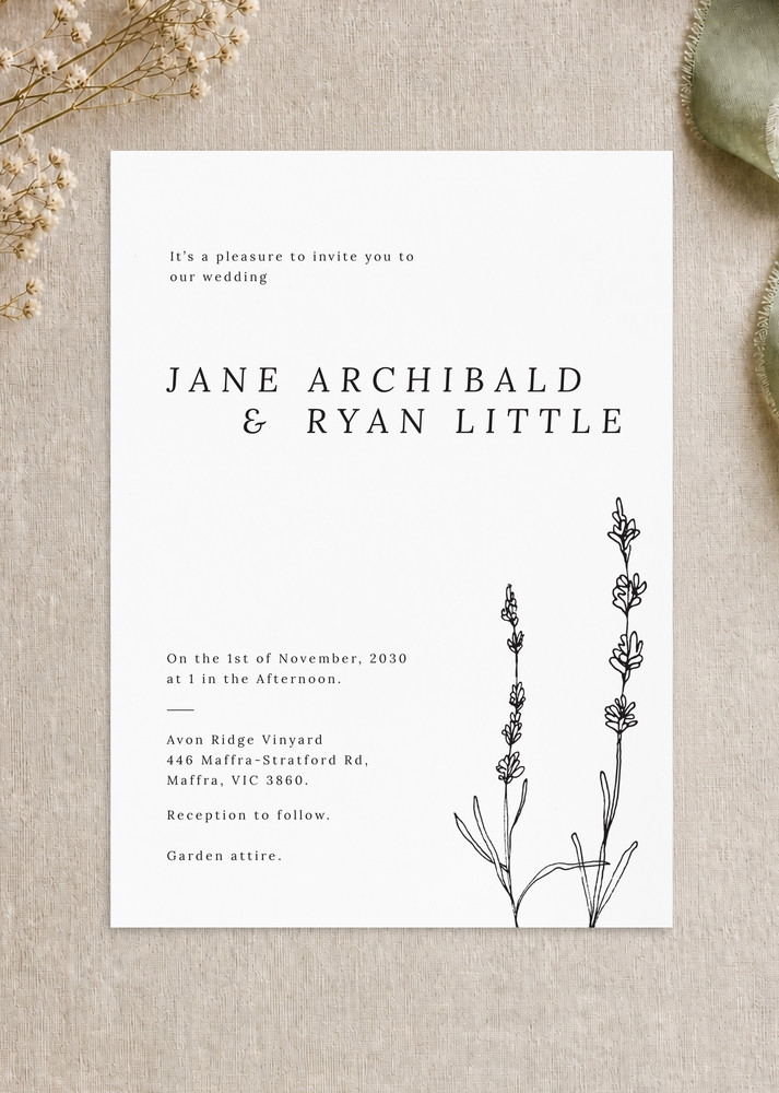 Delicate Lavender - Wedding Invitations