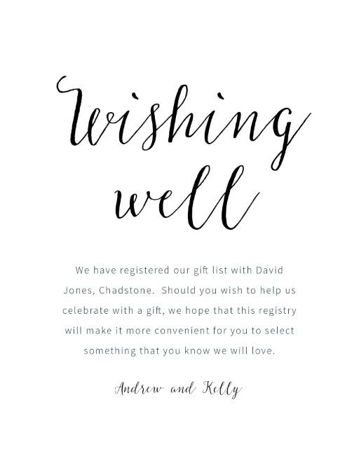 Wedding Wishing Well Cards | Customise
