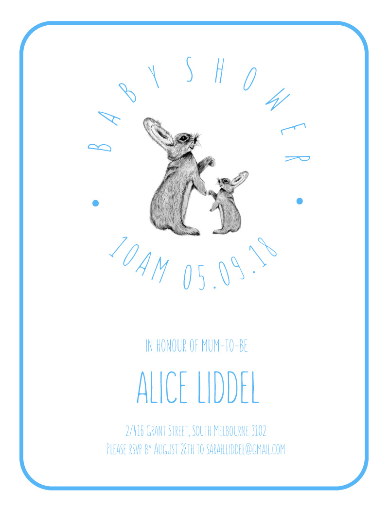 Baby Bunny - Baby Shower Invitations