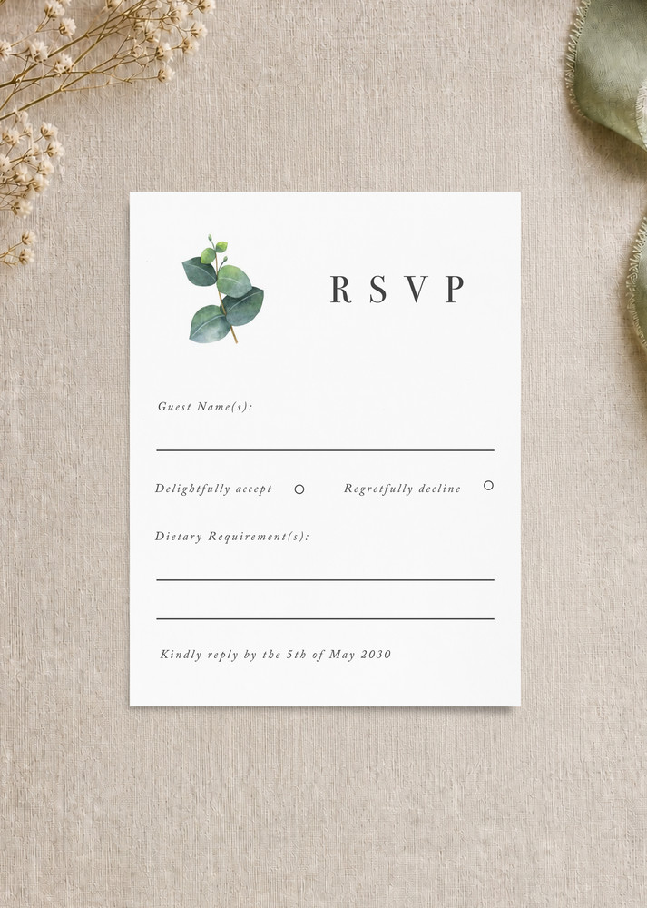 Eucalyptus - RSVP Cards