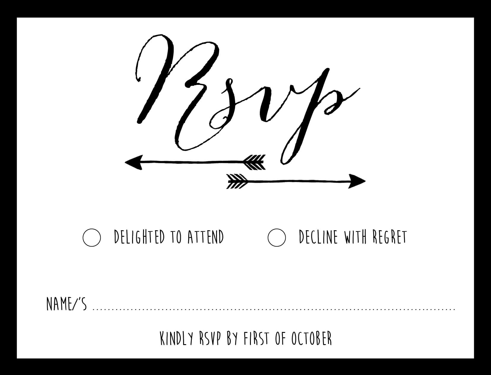 Love Arrows - RSVP Cards