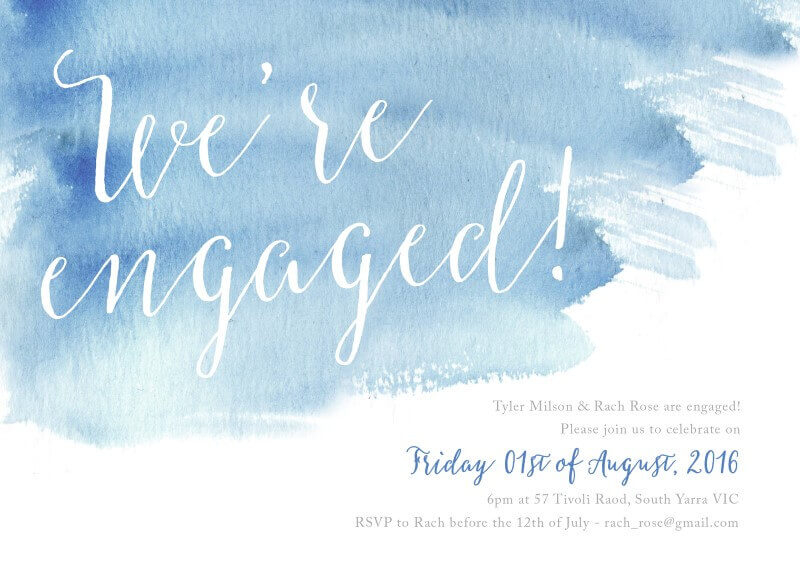 Beach Engagement Invitations - Digital Printing design preview