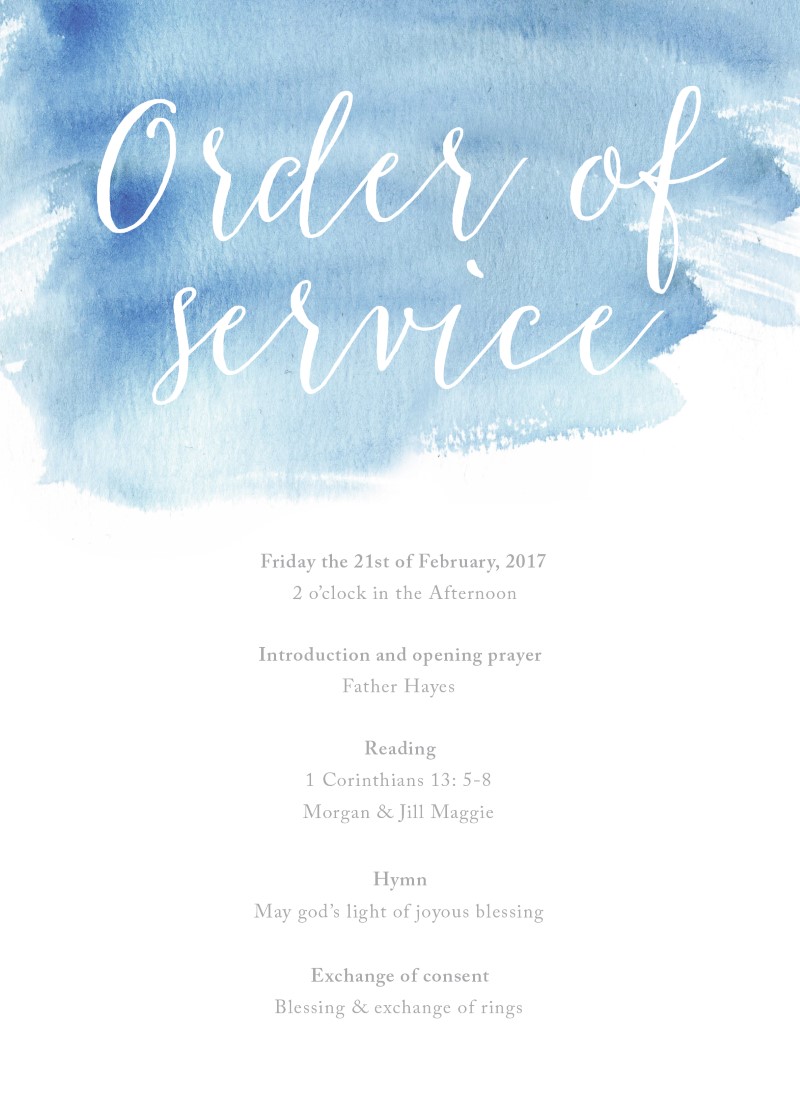 Beach Wedding Programs - Digital Printing design preview