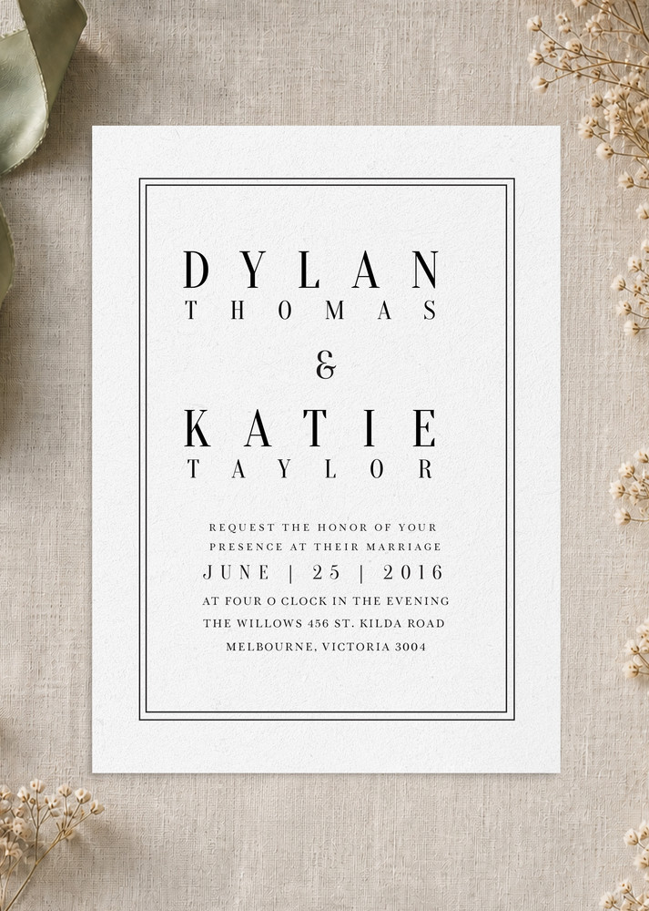 Classic Design - Wedding Invitations