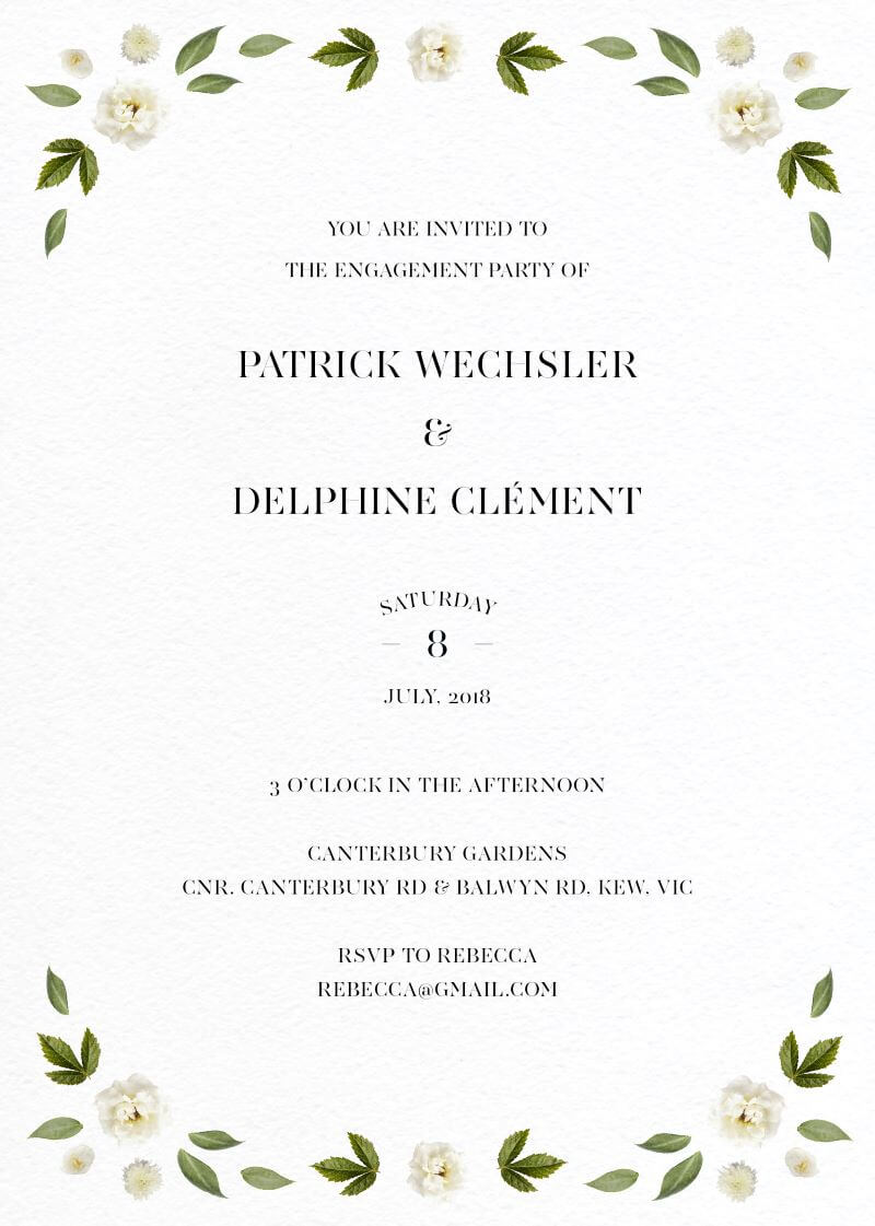 Delphine Rouge - Engagement Invitations