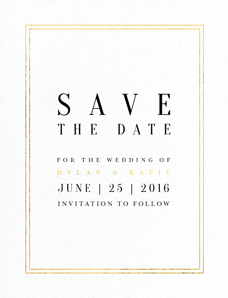 Classic Design - Save The Date