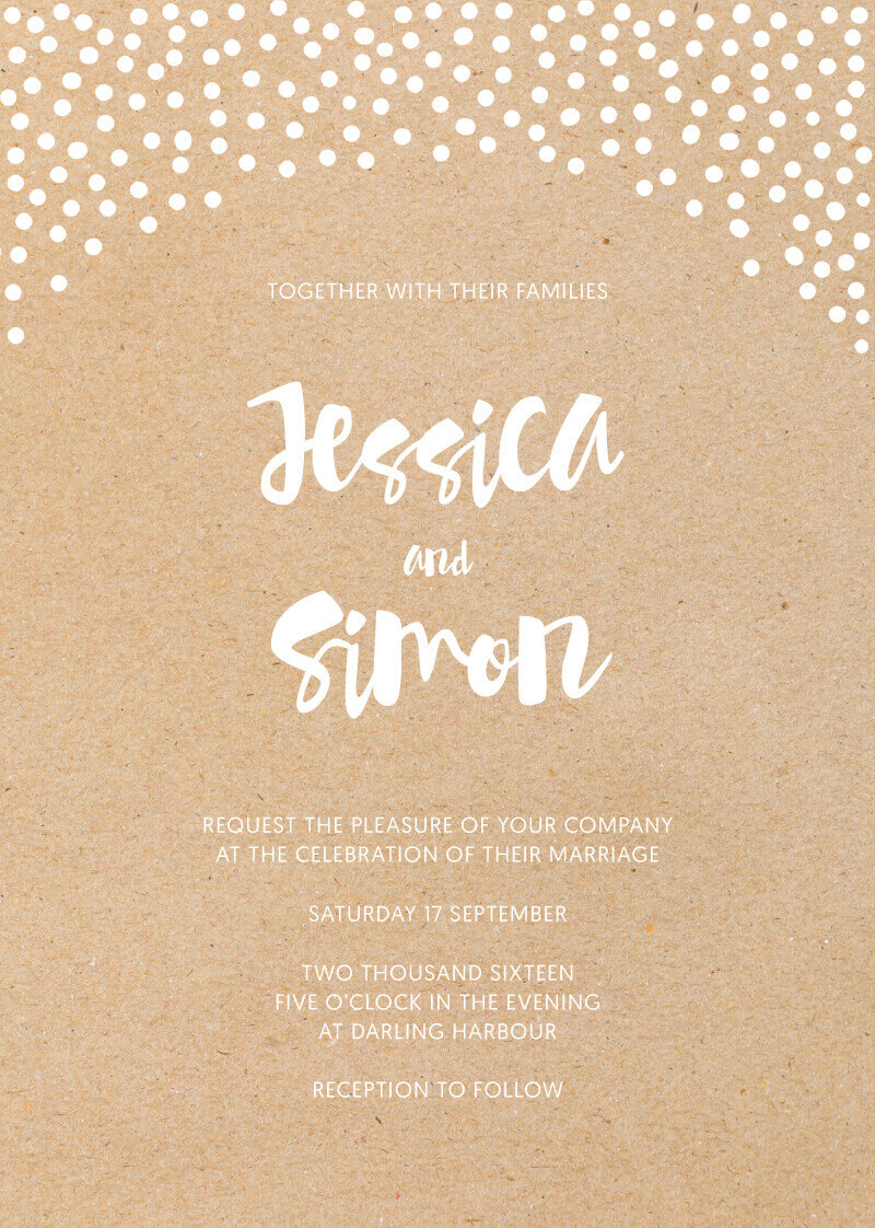 Foil Of Dreams Wedding Invitations - White Ink design preview