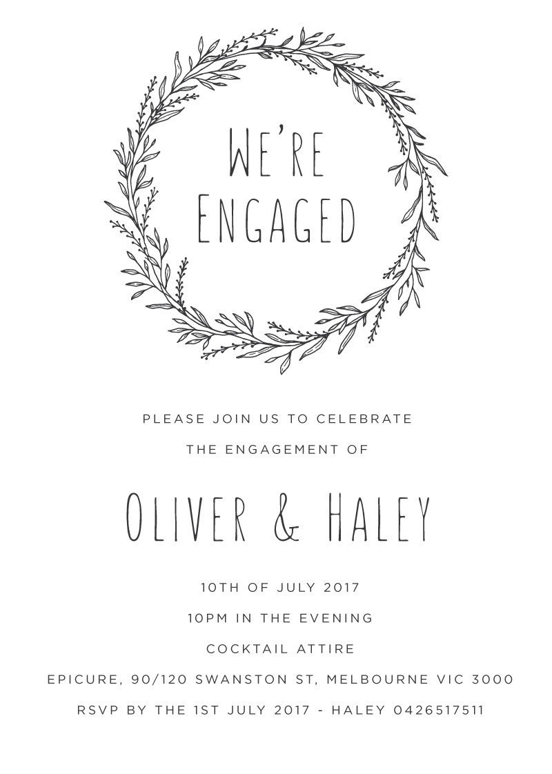 Blank Space - Engagement Invitations