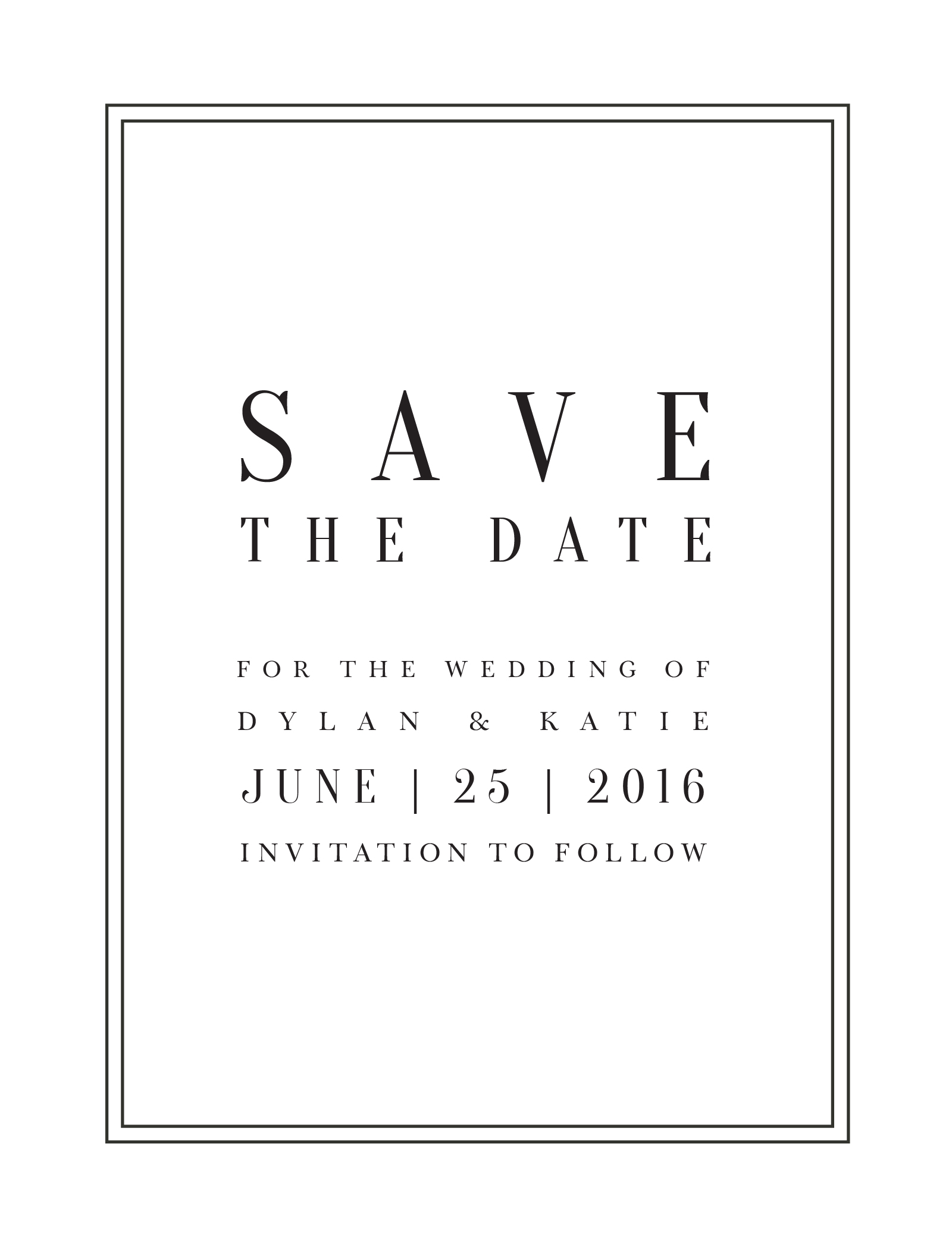Classic Design - Save The Date